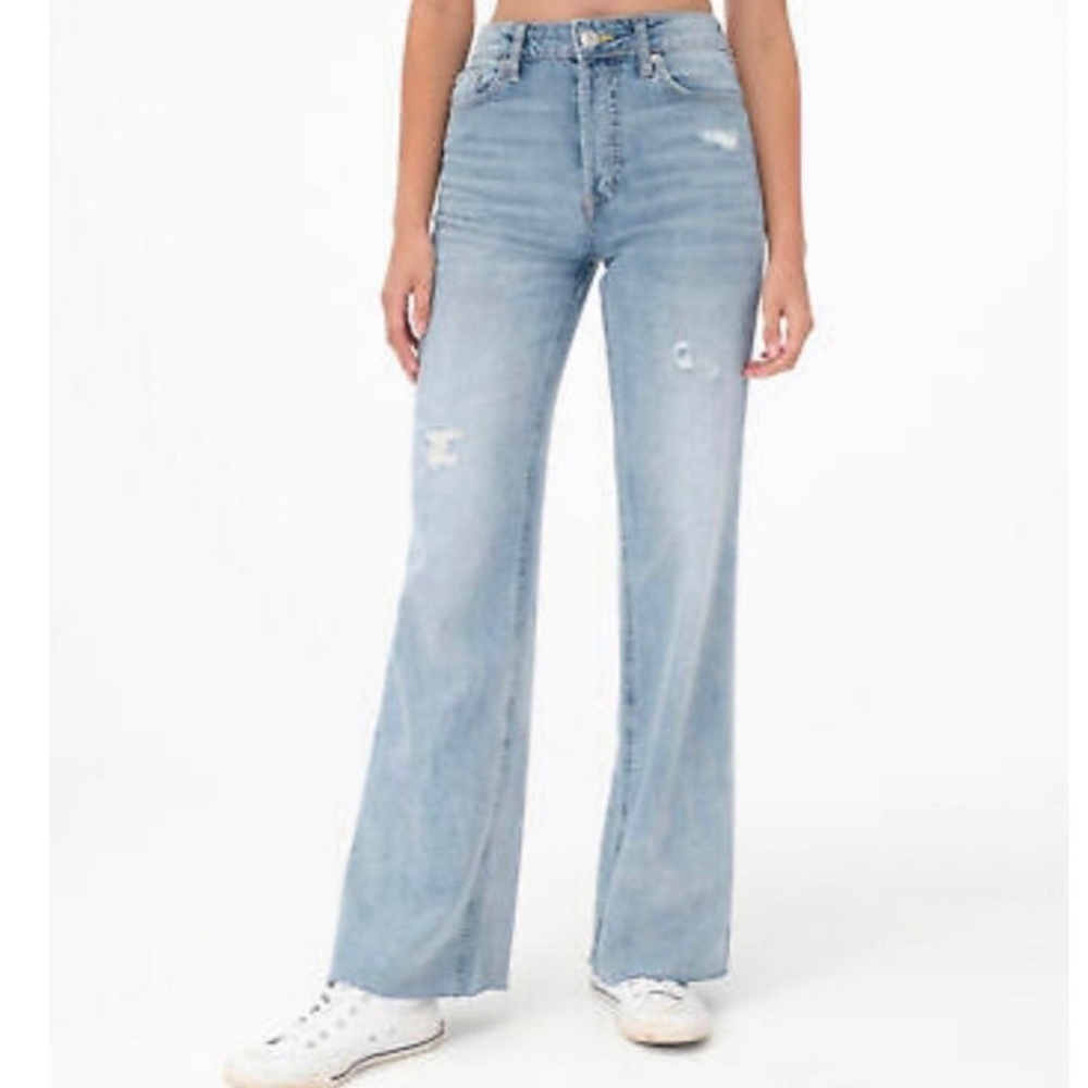 Aeropostale Wide Leg High Rise Blue Jeans